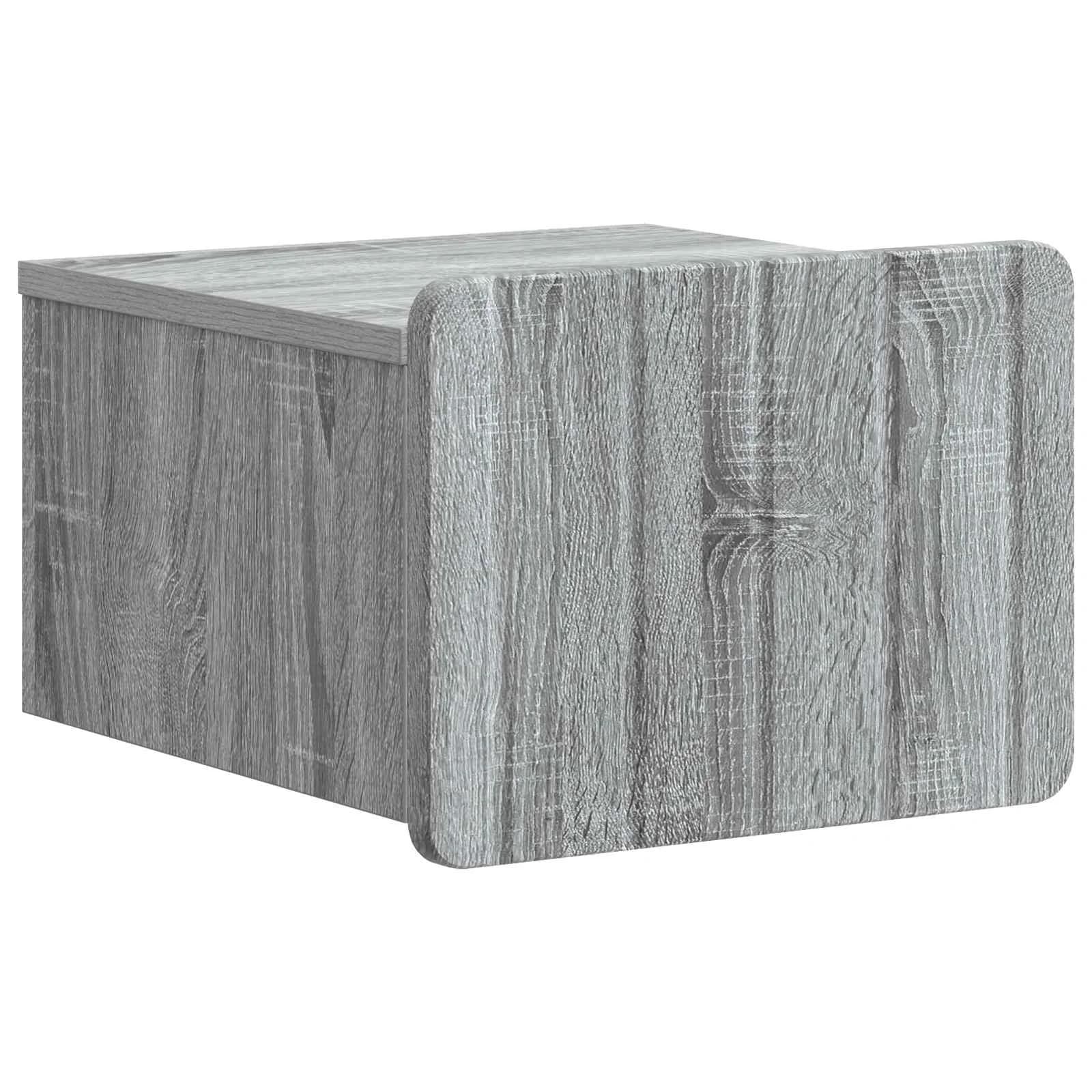 Stenski nočni omarici 2 kos Siva Sonoma 33 x 34,5 x 24 cm - slika 5