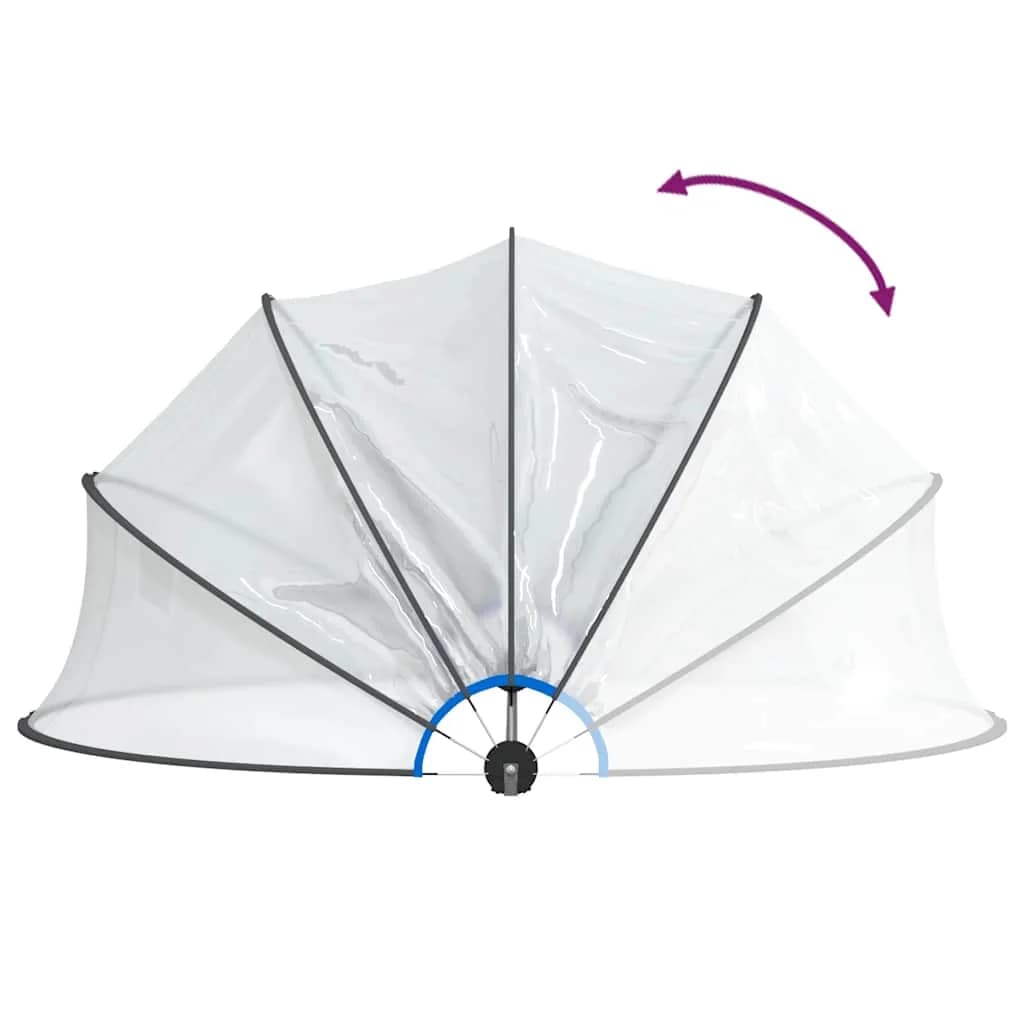 Kupola za bazen okrogla 467x234 cm PVC - slika 6