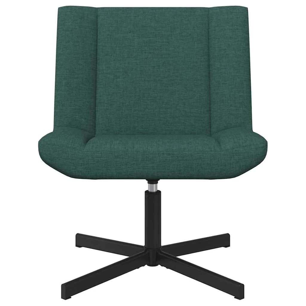 Vrtljiv stol Temno zelena 63 x 75 x 76 cm blago - slika 4