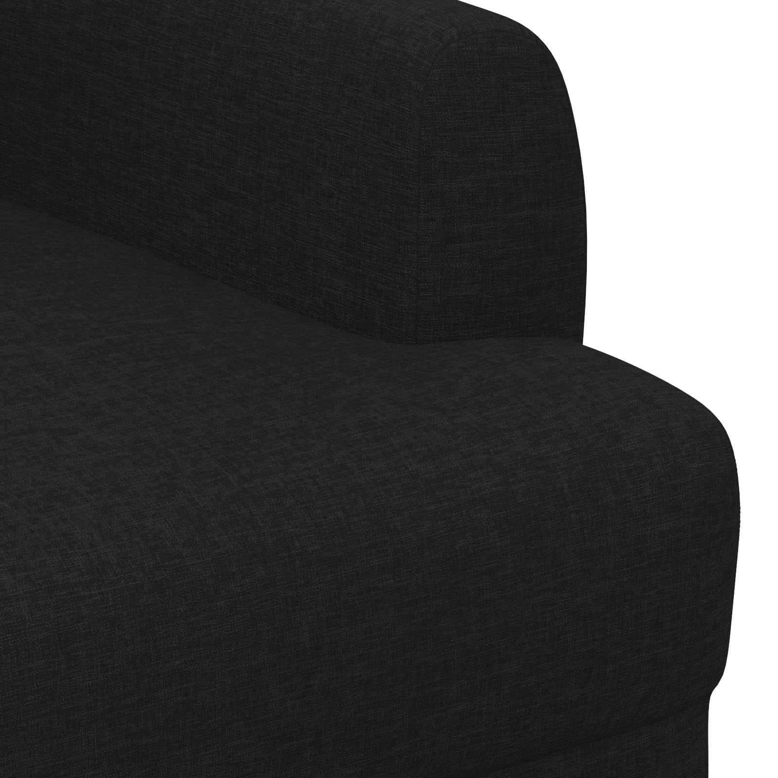 Dvojnica s gumbi Črna 116 x 67 x 80 cm Blago - slika 6