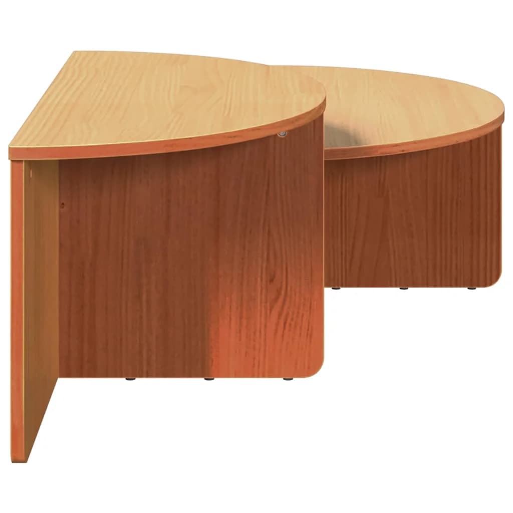 Klubska miza 2 kos Voskast rjav 79 x 39,5 x 40 cm - slika 10