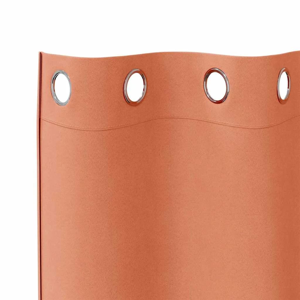 Zavese za zatemnitev z obroči 2 kos Terakota 140 x 140 cm - slika 5