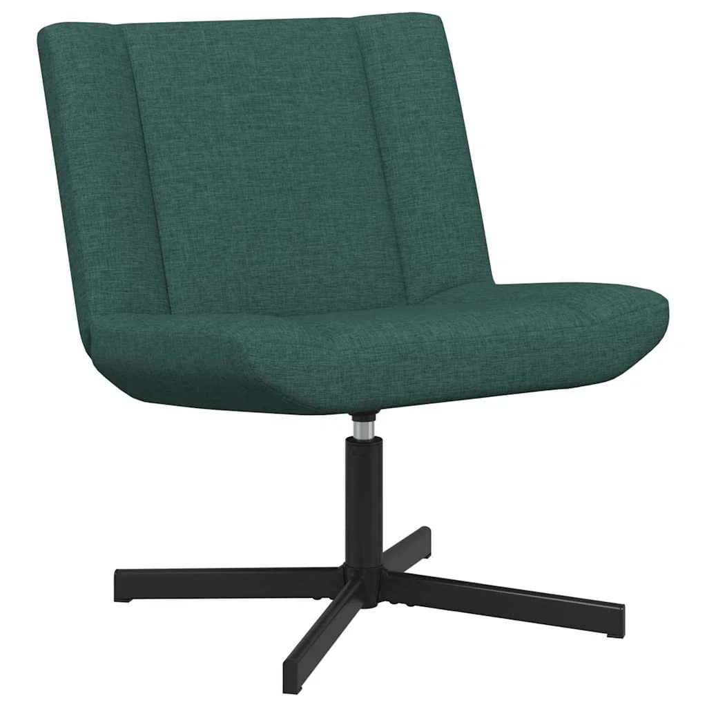 Vrtljiv stol Temno zelena 63 x 75 x 76 cm blago - slika 2