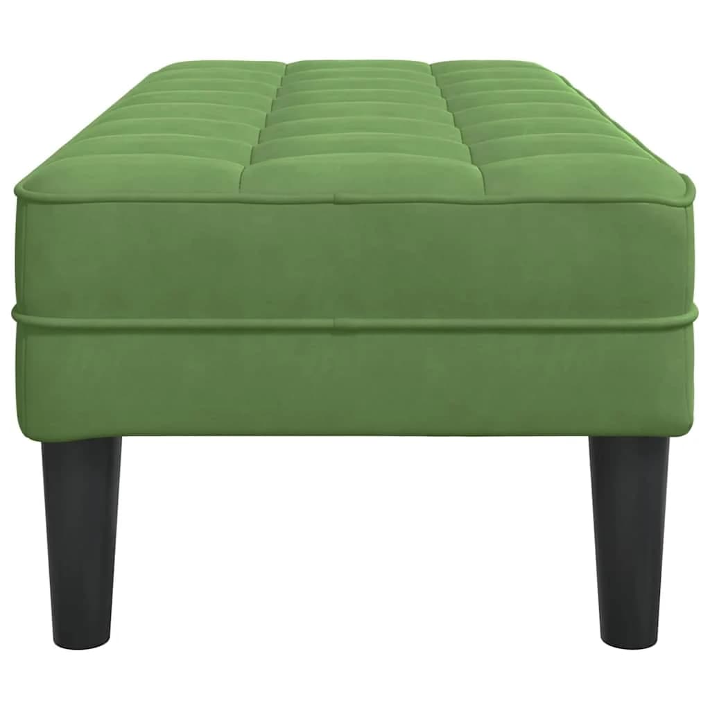 klop z blazino Svetlo zelena 113 x 57 x 39 cm Žamet - slika 5