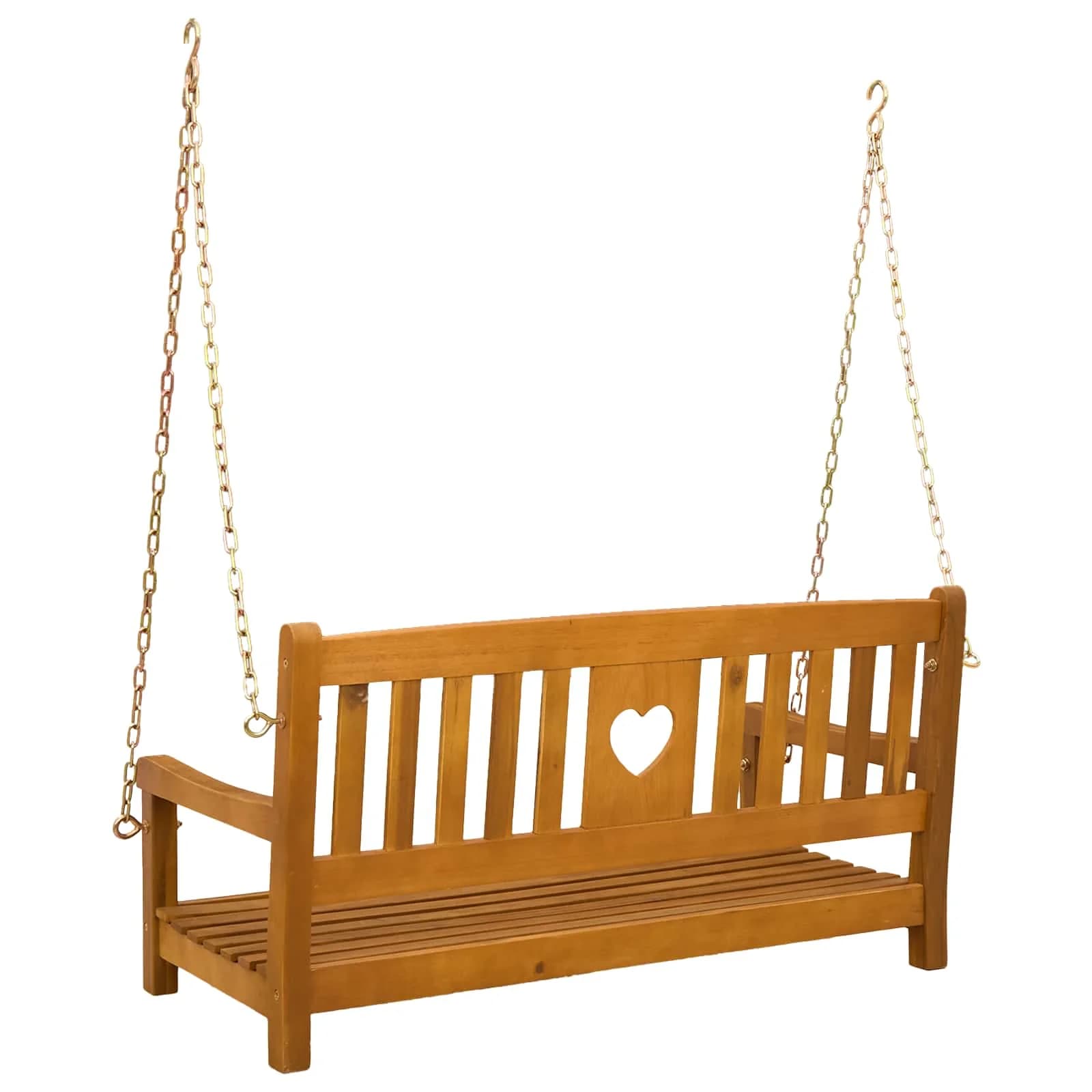 Gugalnica za vrt Naravna 110 x 56 x 58 cm Masiven les akacije - slika 5