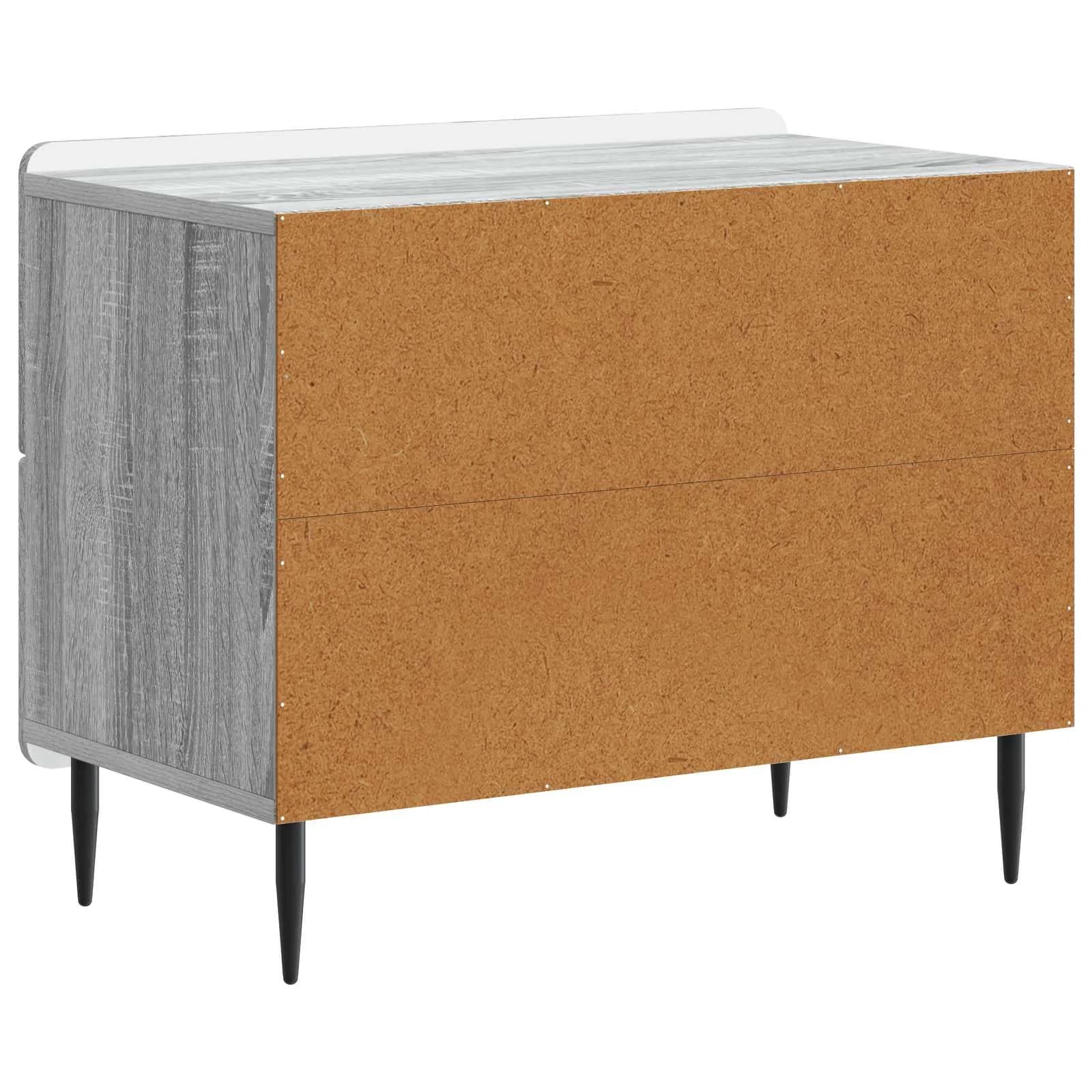 Nočna omarica Siva Sonoma 62 x 34,5 x 49,5 cm Inženirski les - slika 7