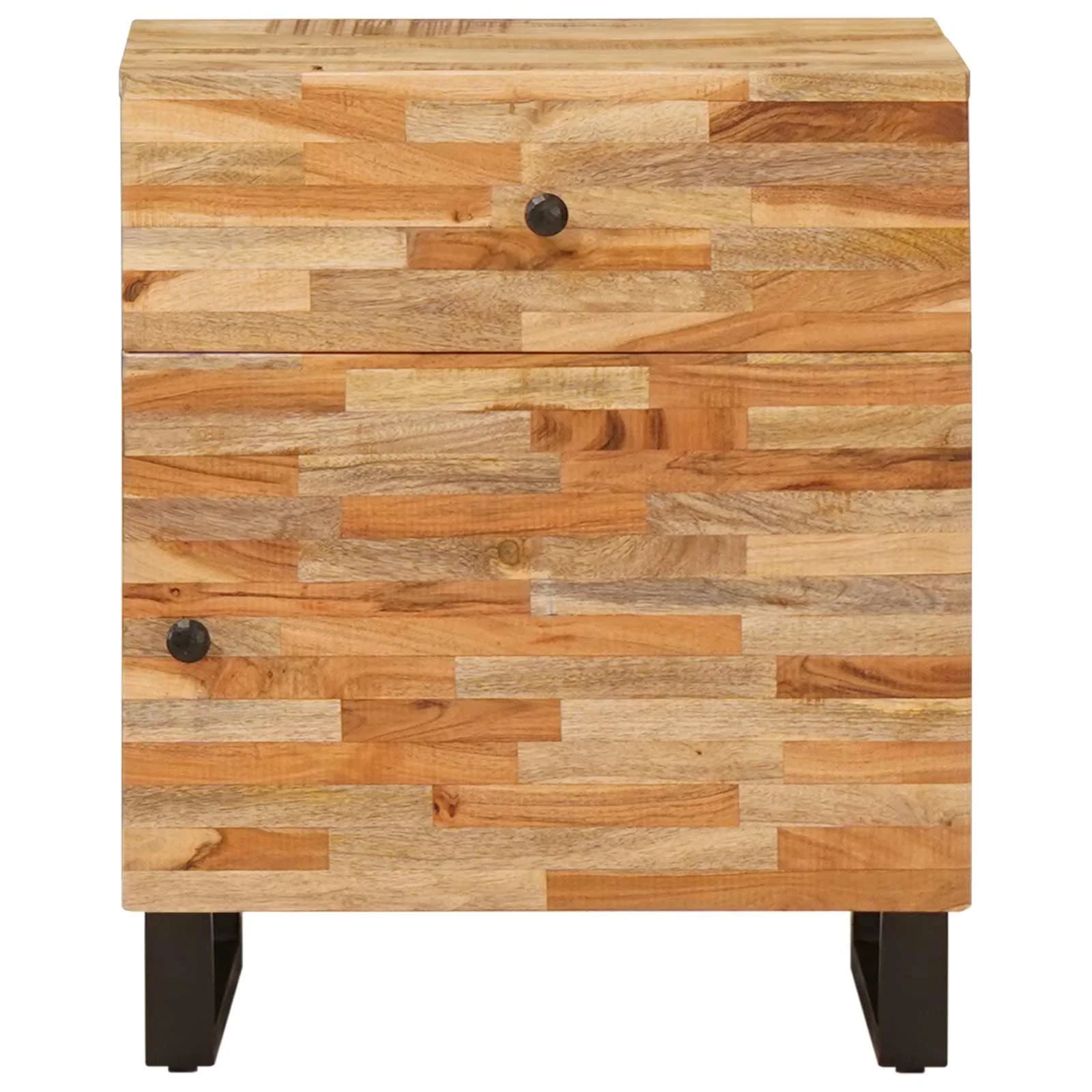Posteljna omarica Rjava 50 x 33 x 60 cm Masiven les manga - slika 3