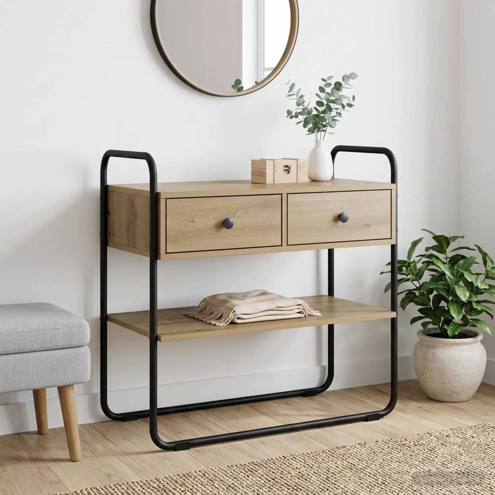 Konzolna miza Artisan hrast 100 x 40 x 75 cm Inženirski les