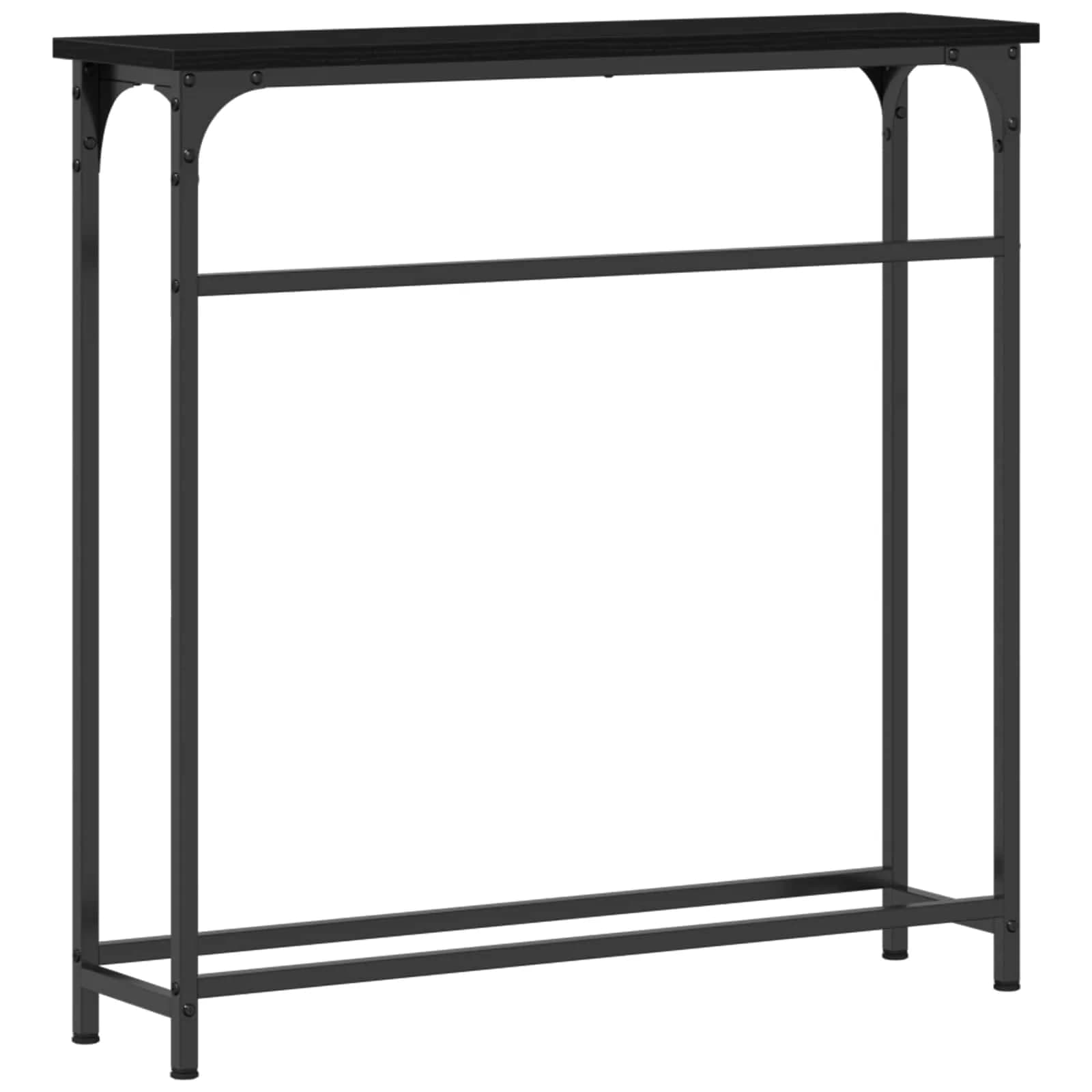 Konzolna miza Črna Orehovina 75 x 19,5 x 75 cm Inženirski les - slika 7