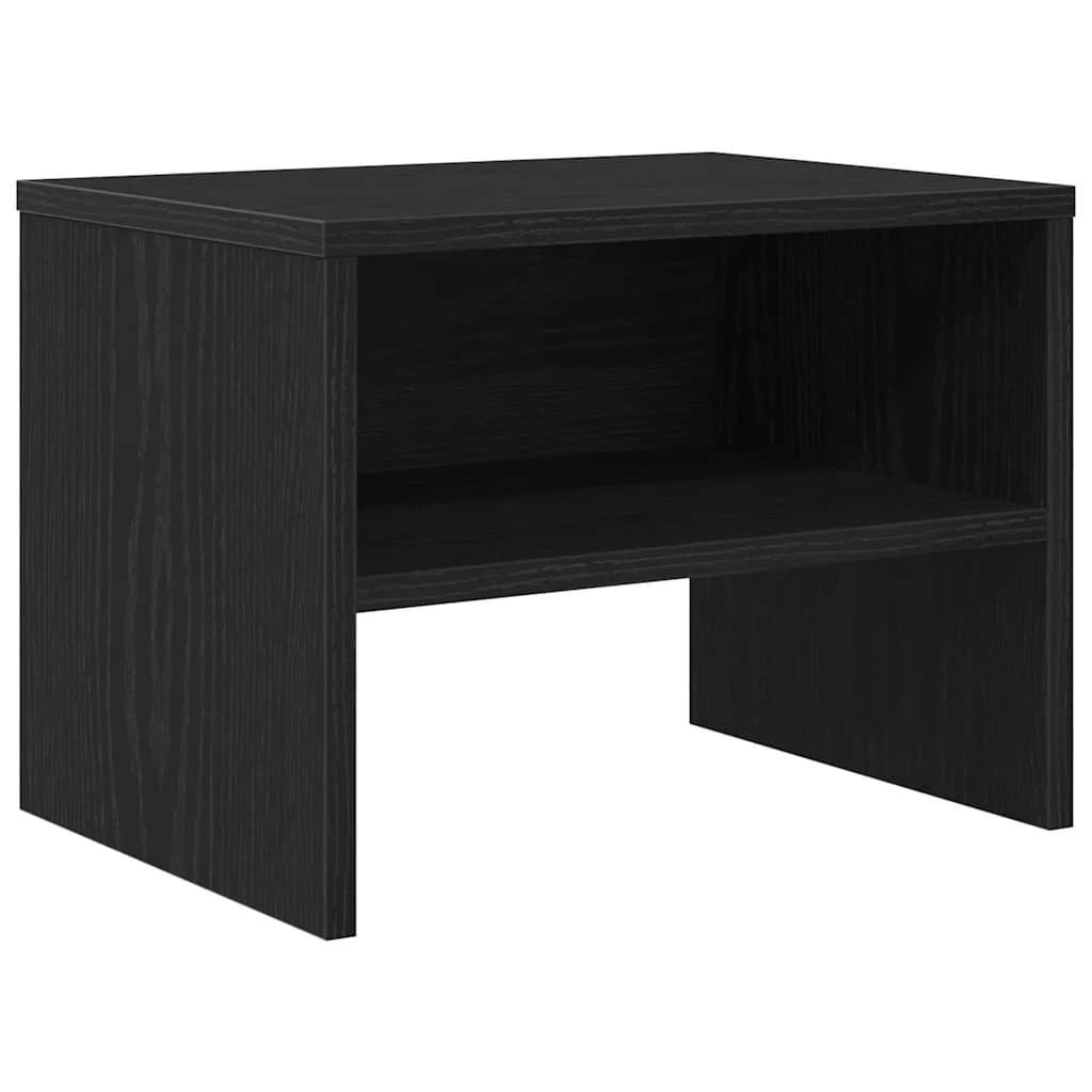 Nočna omarica 2 kos Črni hrast 40 x 40 x 30 cm Inženirski les - slika 5