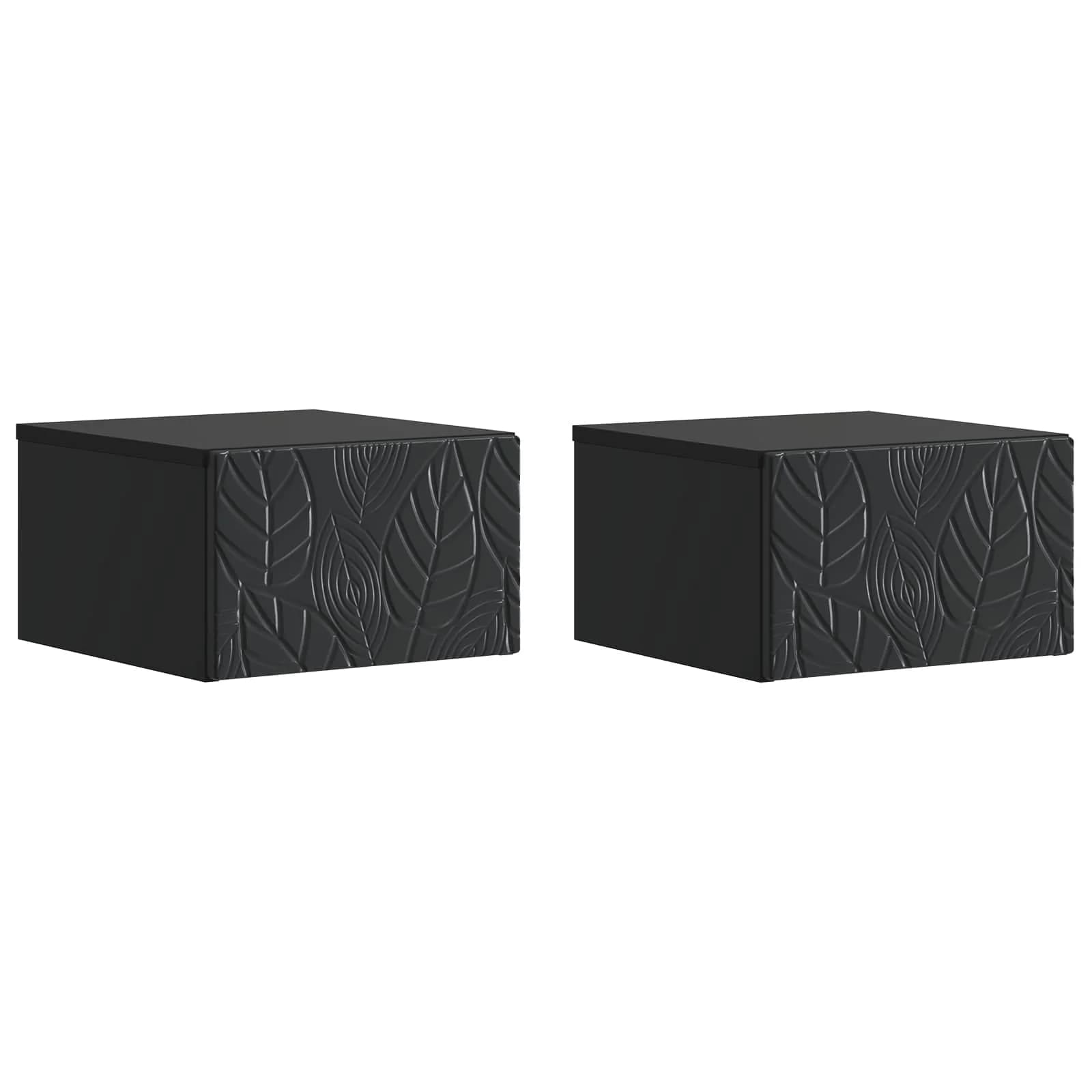 Stenska stranska miza 2 kos Črna 34,5 x 33 x 20 cm - slika 2