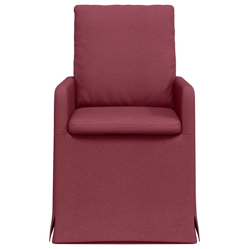Jedilni stoli 2 kos blago vinsko rdeča 57 x 67 x 98 cm - slika 4
