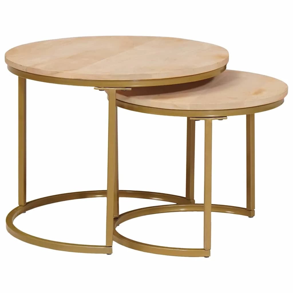 Mize za kavo z gnezdenjem 2 kos Rjava 50 x 50 x 40 cm - slika 4