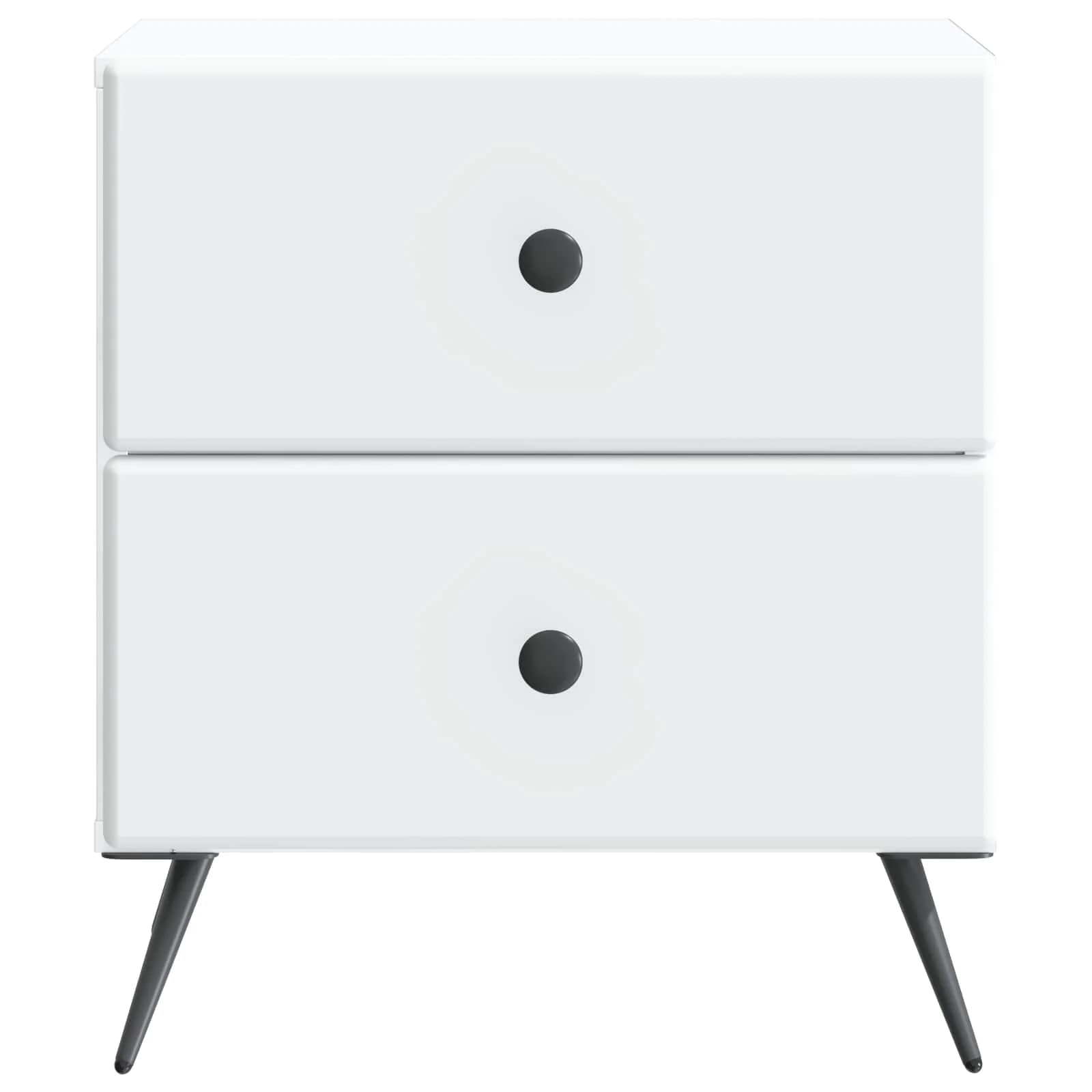 Nočna omarica Bela 43 x 34,5 x 47,5 cm Inženirski les - slika 5