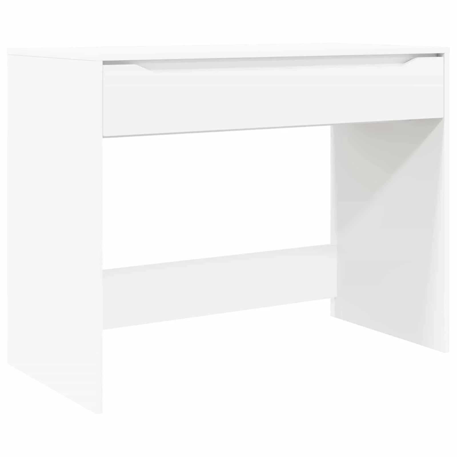 Miza s predalom Bela 100 x 50 x 78 cm Konstruirano leseno - slika 2
