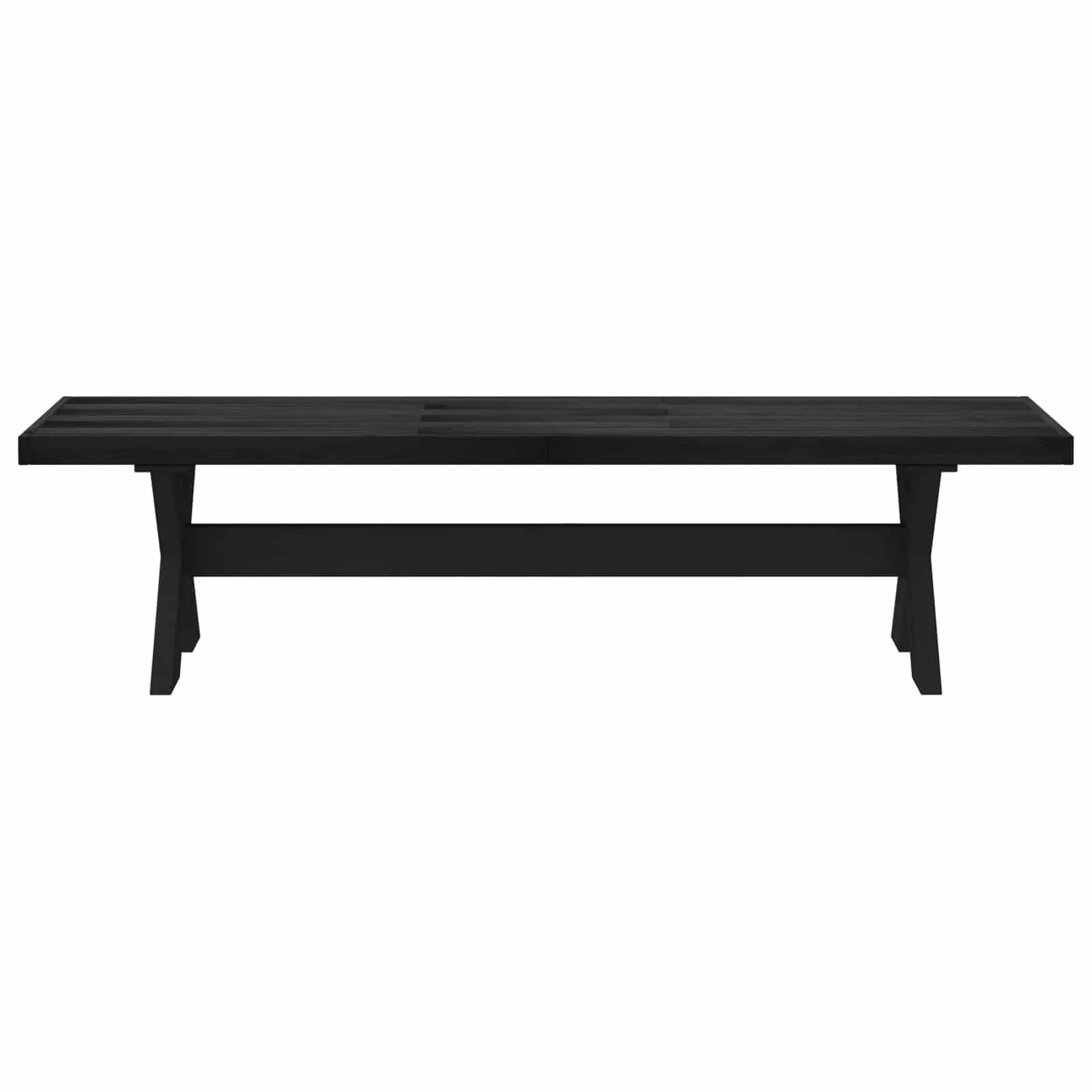 Jedilna klop NOAIN 180 x 41 x 45 cm Masivna borovina Črna - slika 3
