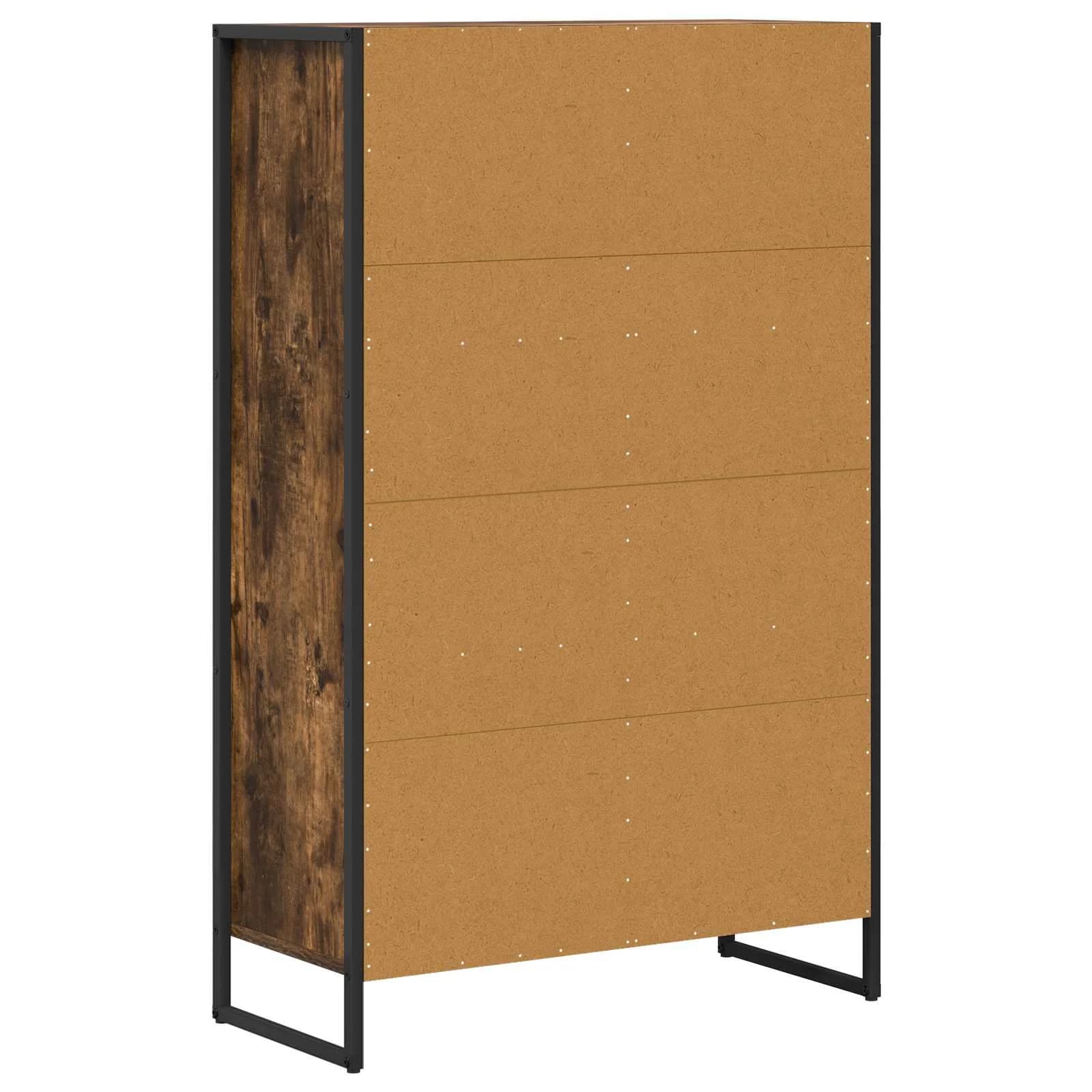 Knjigovni omar 68 x 30 x 108.5 cm Inženirski les Dimni hrast - slika 8