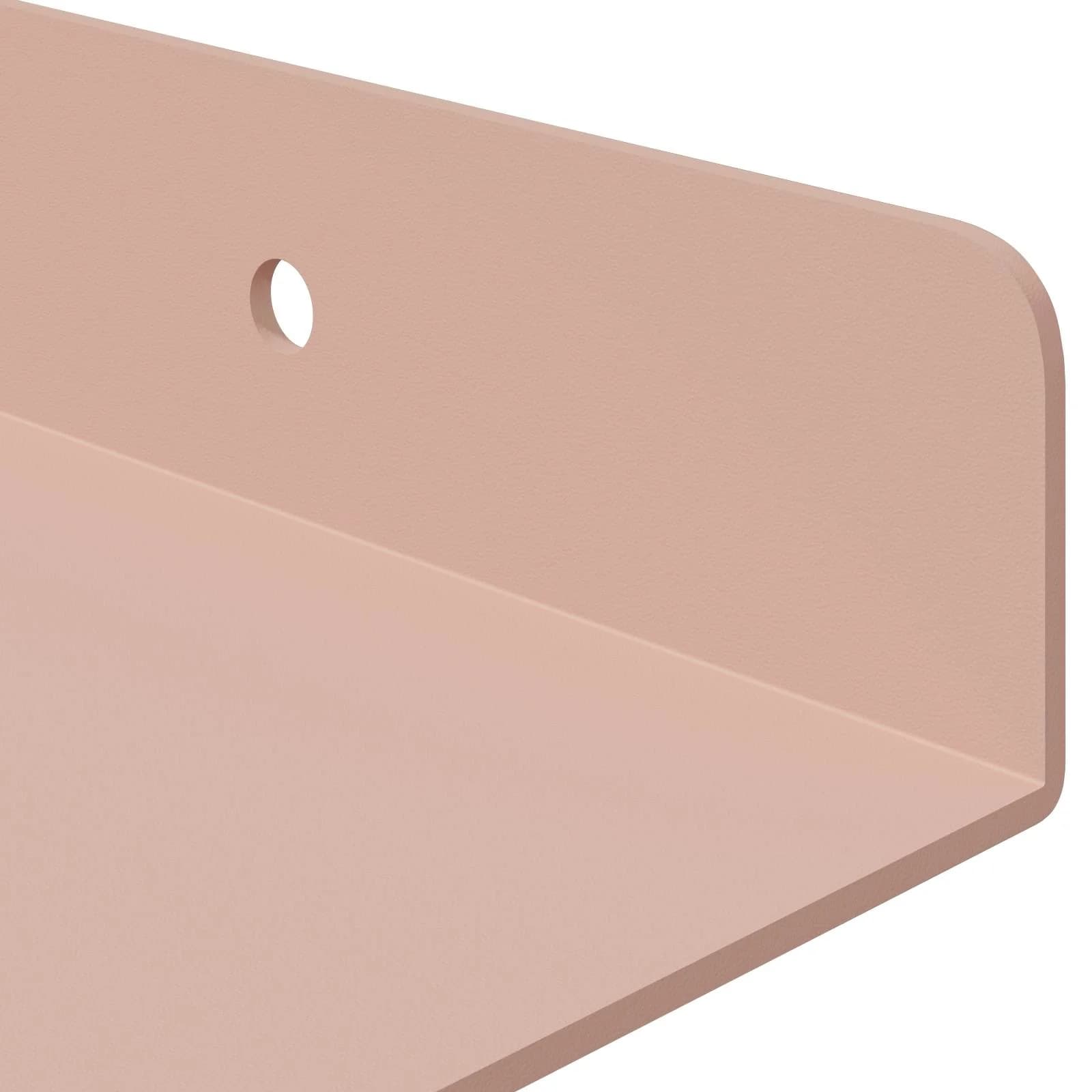 Ležeča polica Montaža za steno 4 kos Roza 40 x 18 x 2,5 cm - slika 8