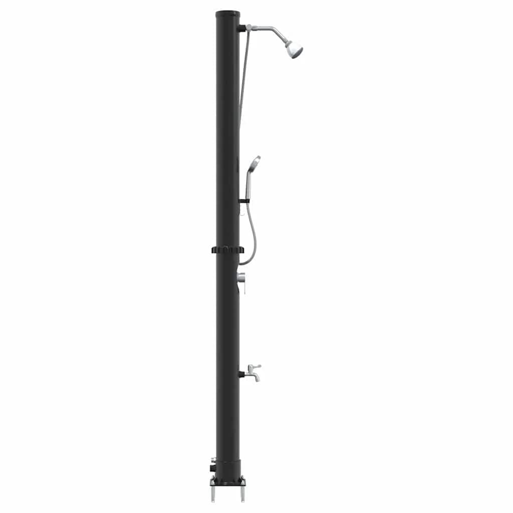 Zunanja sončna prha Črna 217 cm PVC in aluminij - slika 6