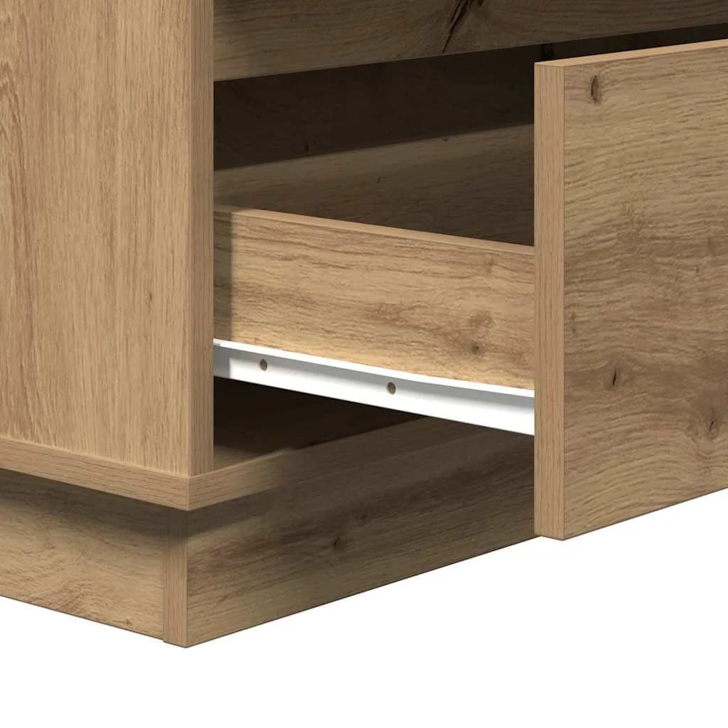 Nočna omarica Umetni hrast 71 x 34,5 x 75 cm Inženirski les - slika 12