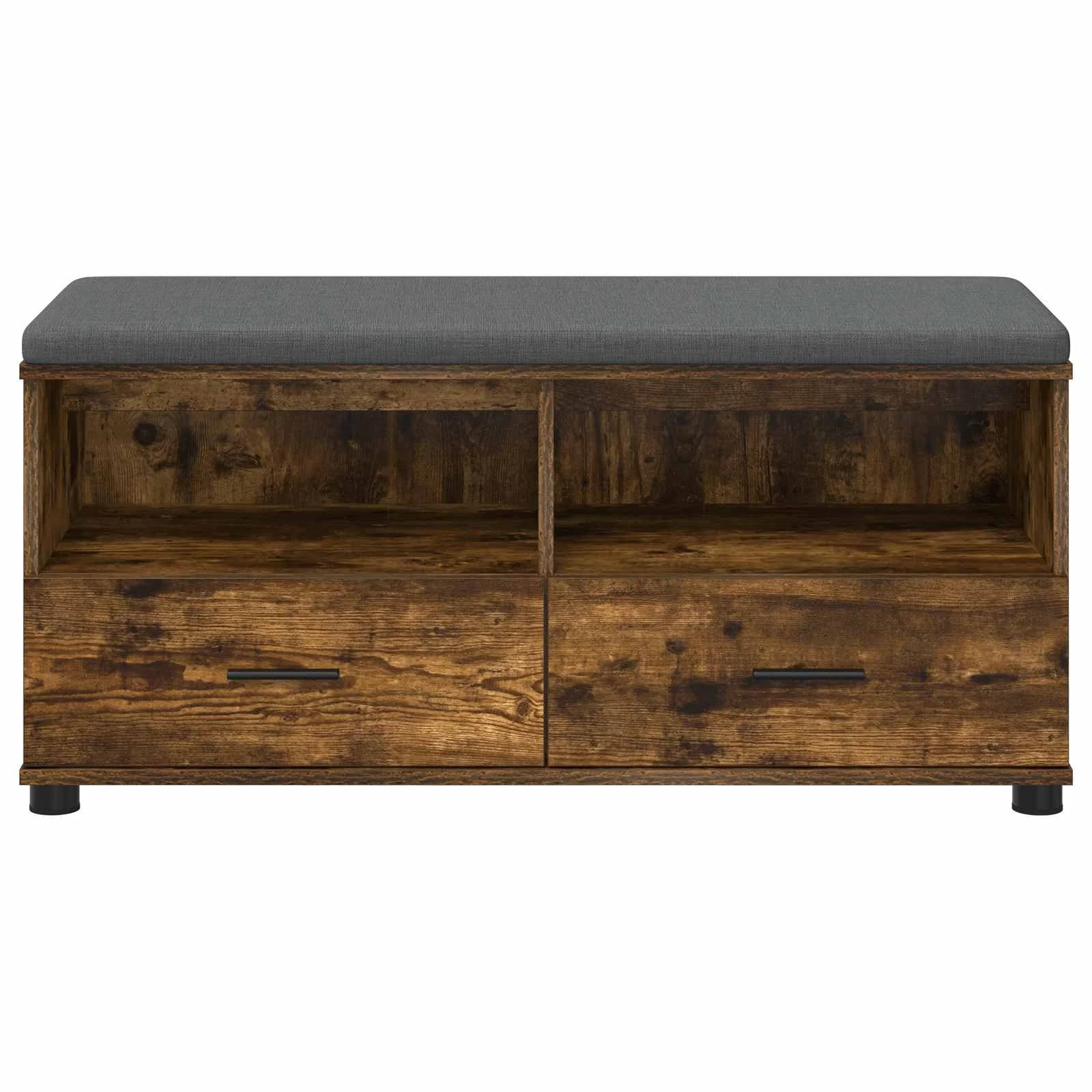 Haldna klop z blazino s polico Dimljeni Hrast 100 x 38 x 46 cm - slika 6