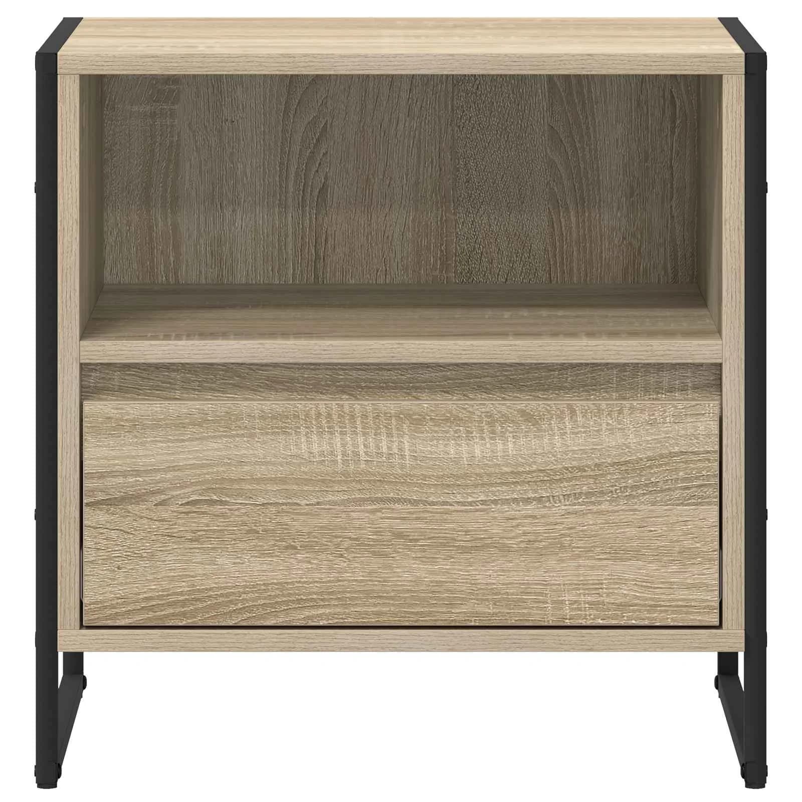 Nočna omarica 2 kos Sonoma 50 x 39,5 x 50 cm Inženirski les - slika 6