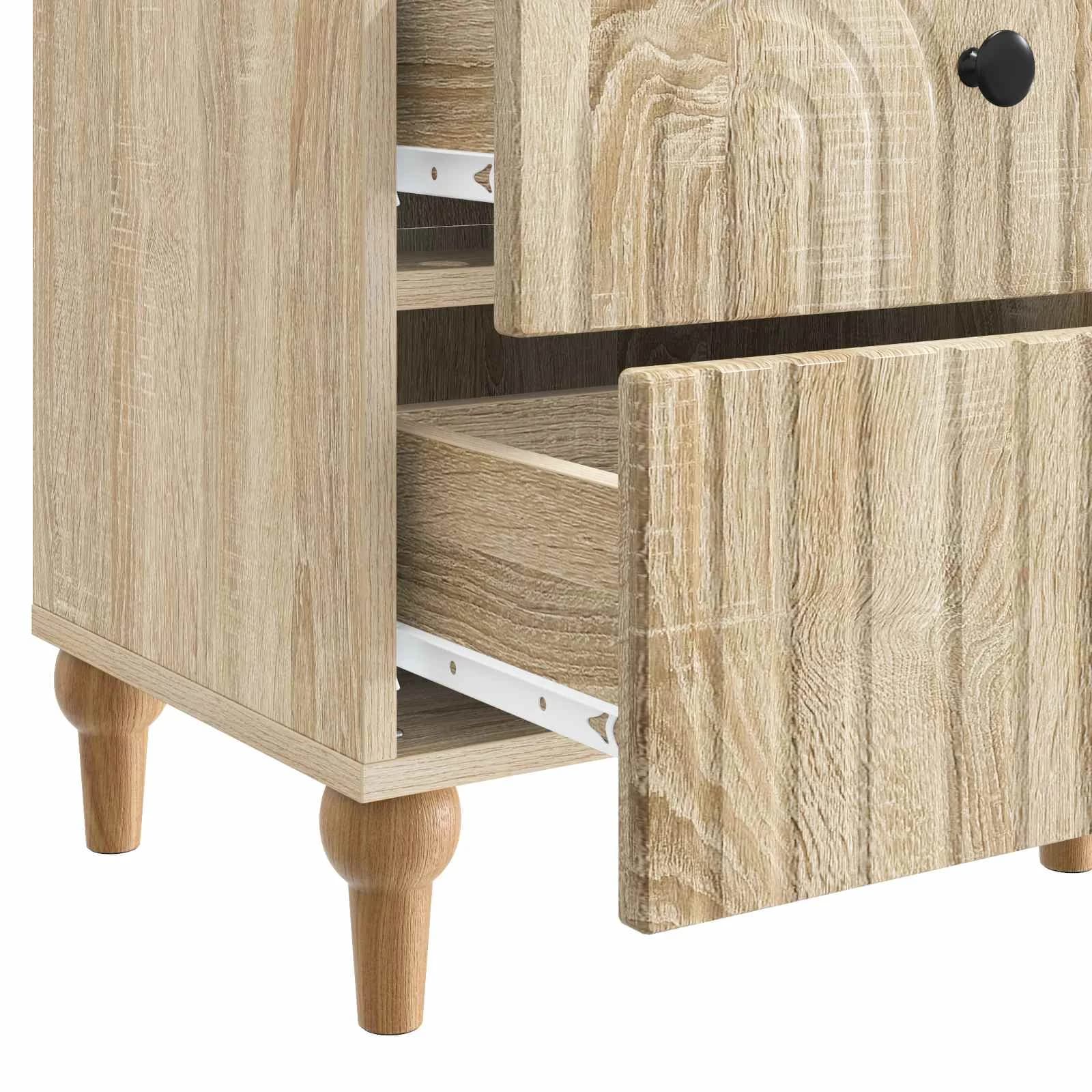 Nočna omarica 2 kos Sonoma hrast 43 x 34,5 x 48 cm - slika 11