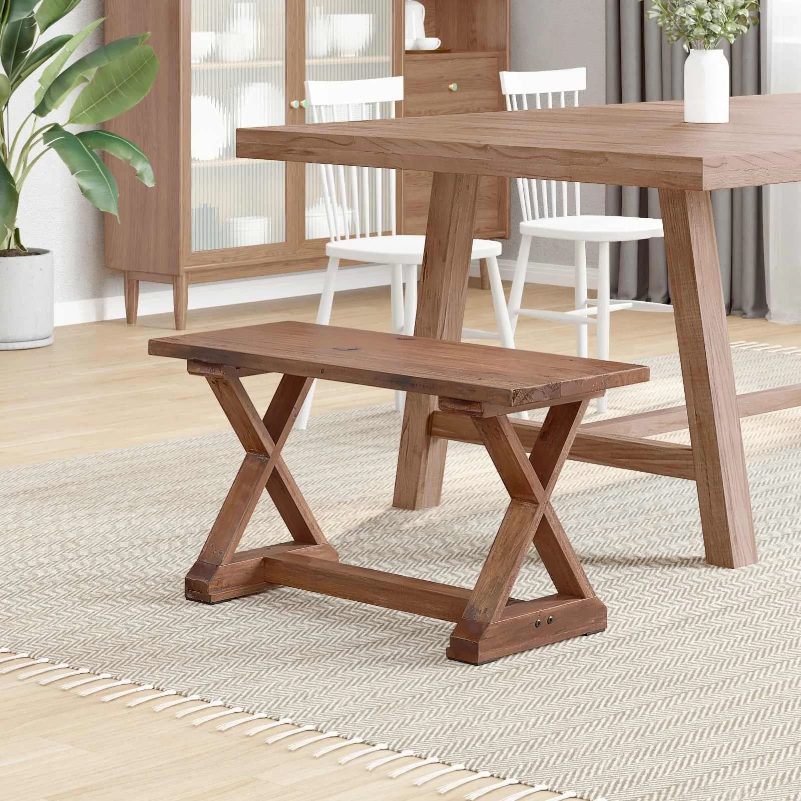 klop Naravna 85 x 35 x 46 cm Trden predelan les - slika 3