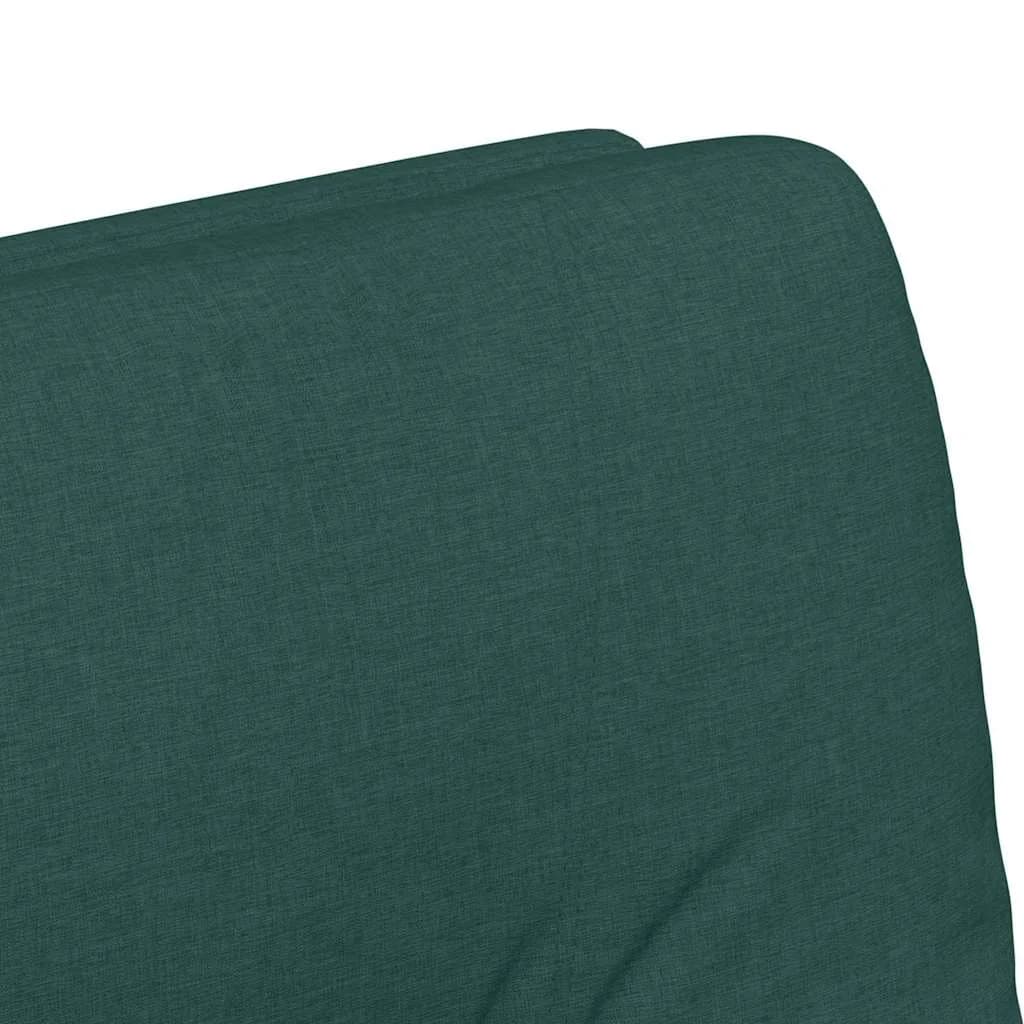 Jedilni stoli s kolesi 2 kos blago Temno zelena 57 x 67 x 95 cm - slika 8