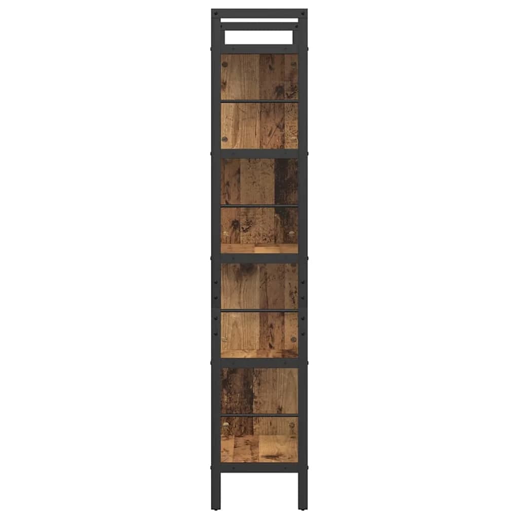 Knjižna polica 9 nivojev 75 x 30 x 156 cm Inženirski les - slika 6