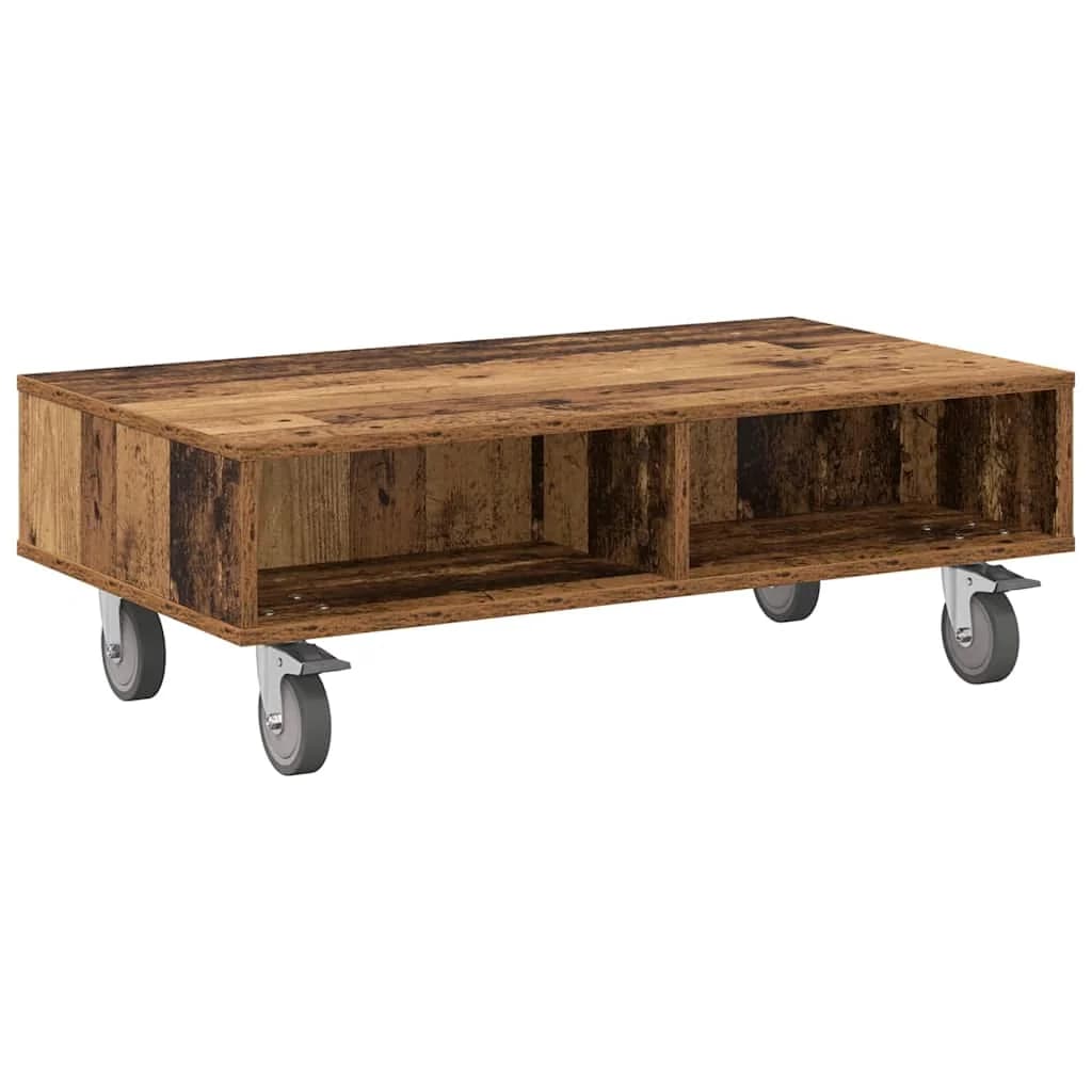 Stranska miza s kolesi Star les 90 x 50 x 30 cm Inženirski les - slika 2
