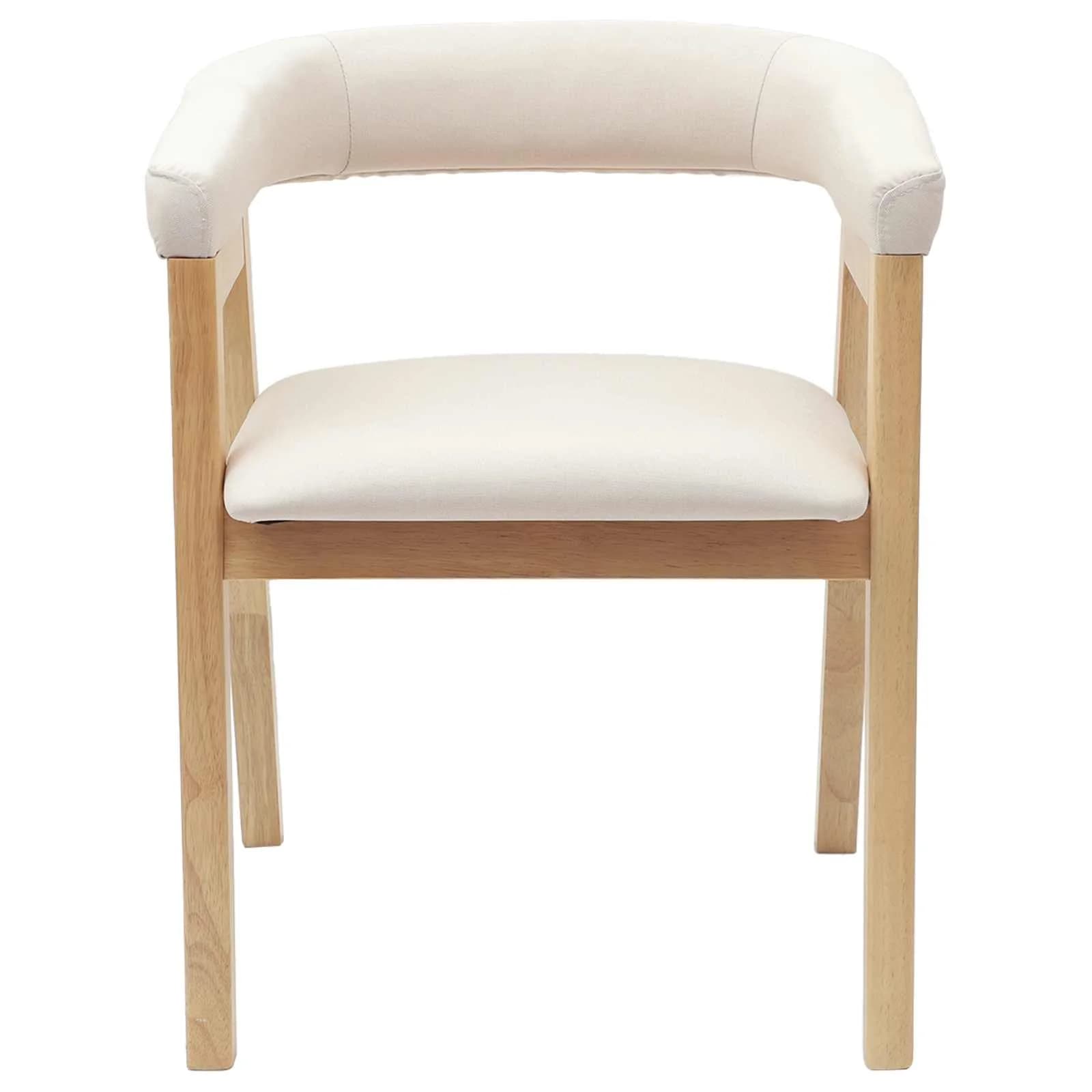 Jedilni stoli 2 kos Masivno gumovo les Naravna 54 x 57 x 73 cm - slika 5