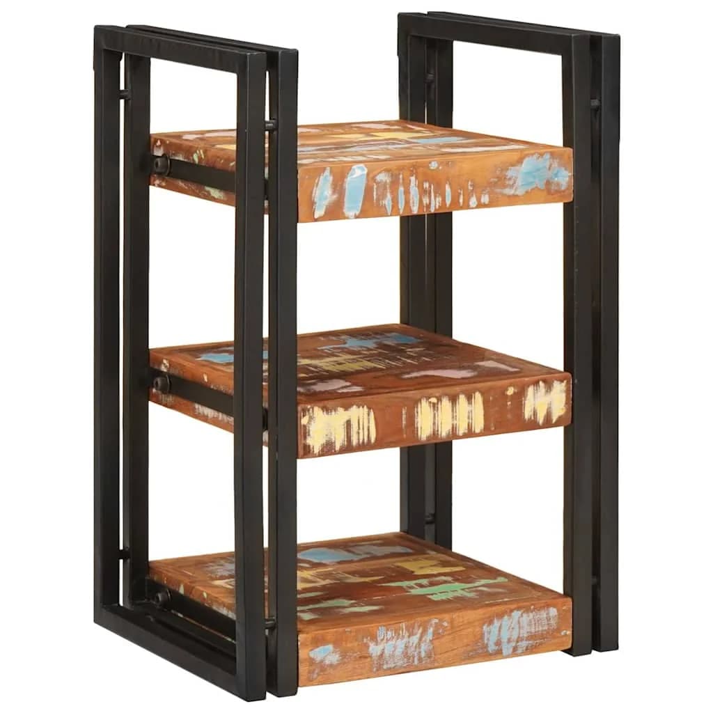 Nočna omarica Rjava in črna 38 x 33 x 58 cm Trden predelan les