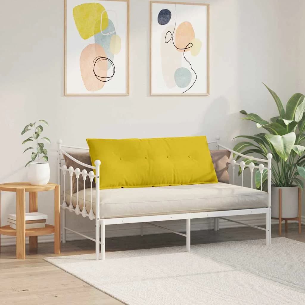 Poglavni vzglavnik Rumena 120 x 50 cm Žametna tkanina - slika 4
