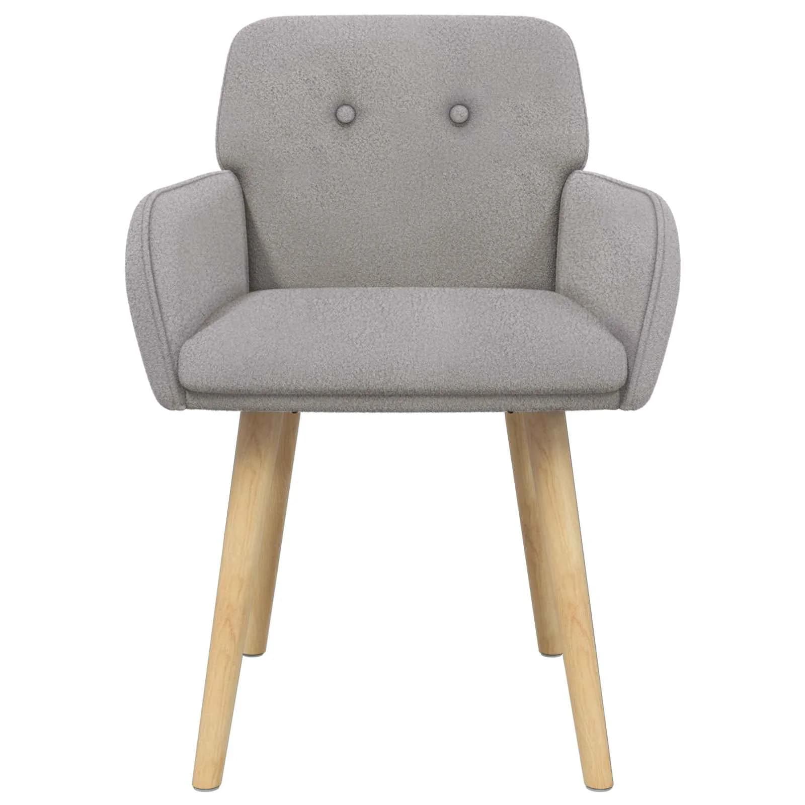 Jedilni stoli 2 kos Bouclé Svetlo siva 59 x 57 x 85 cm - slika 3