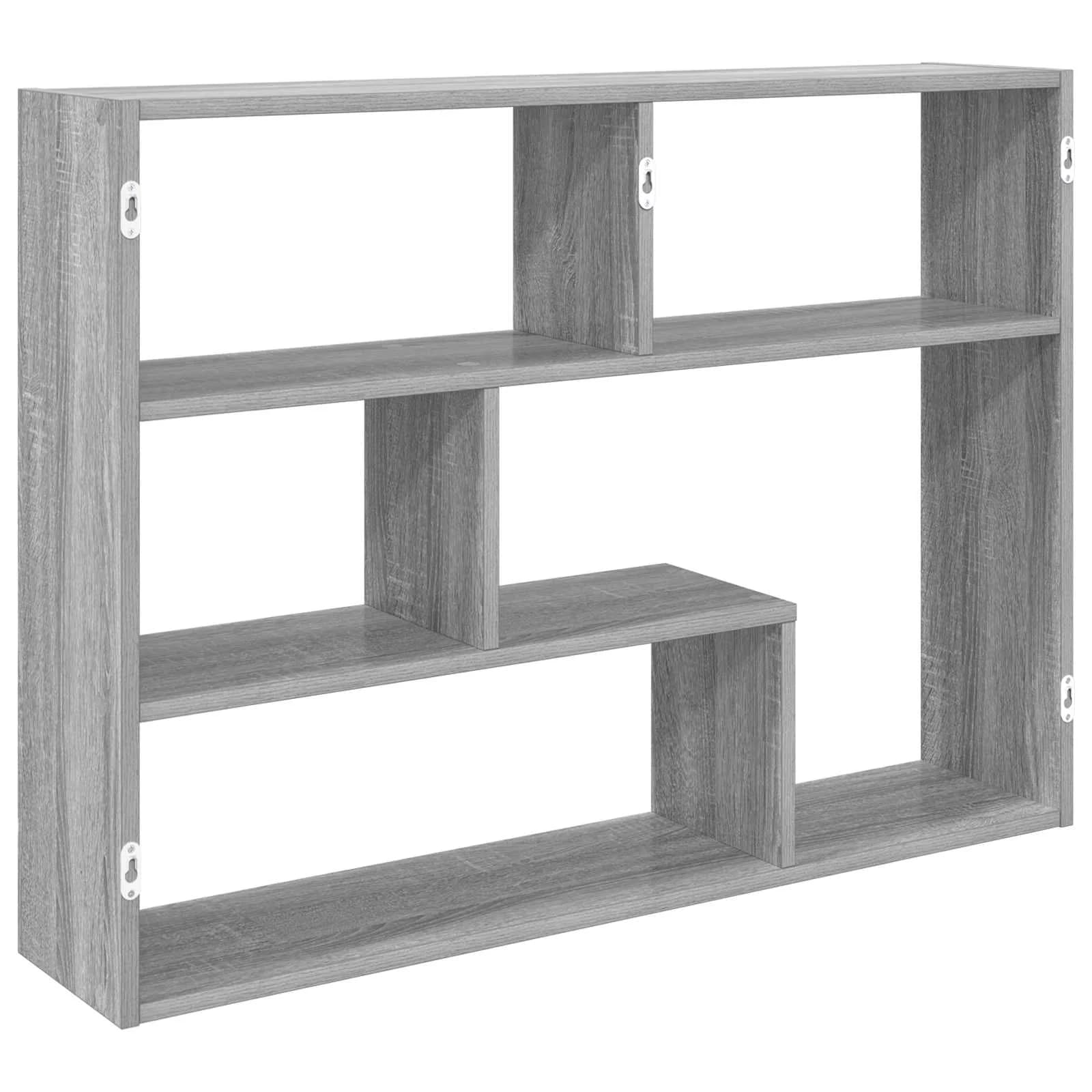 Stenska polica Montaža za steno Siva Sonoma 95 x 20 x 69,5 cm - slika 6