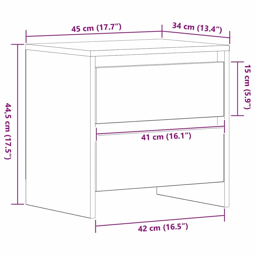 Nočna omarica Star les 45 x 34 x 44,5 cm Inženirski les - slika 12
