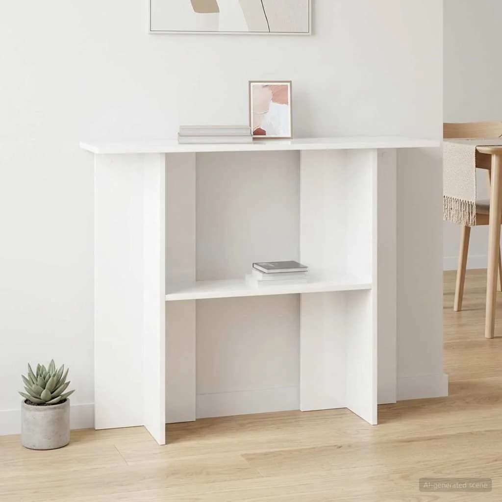 Konzolna miza Bela 100 x 30 x 75 cm Inženirski les