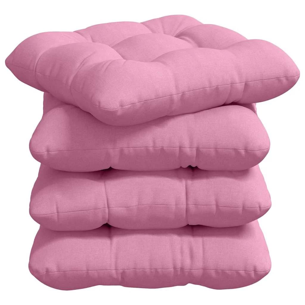 Sedežne blazine 4 kos Blago Roza 40 x 40 x 12 cm - slika 2