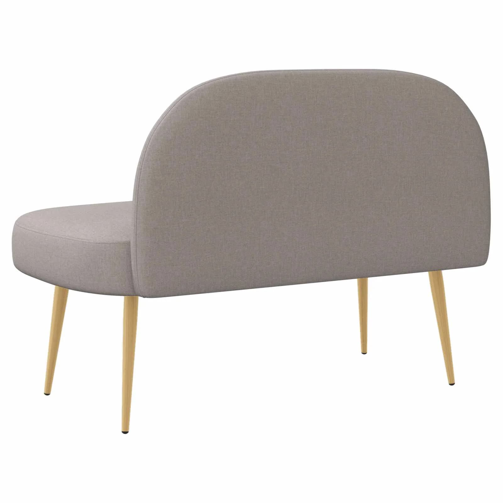 Oblazinjena klop z naslonom Taupe 110 x 60 x 76 cm Poliester - slika 4