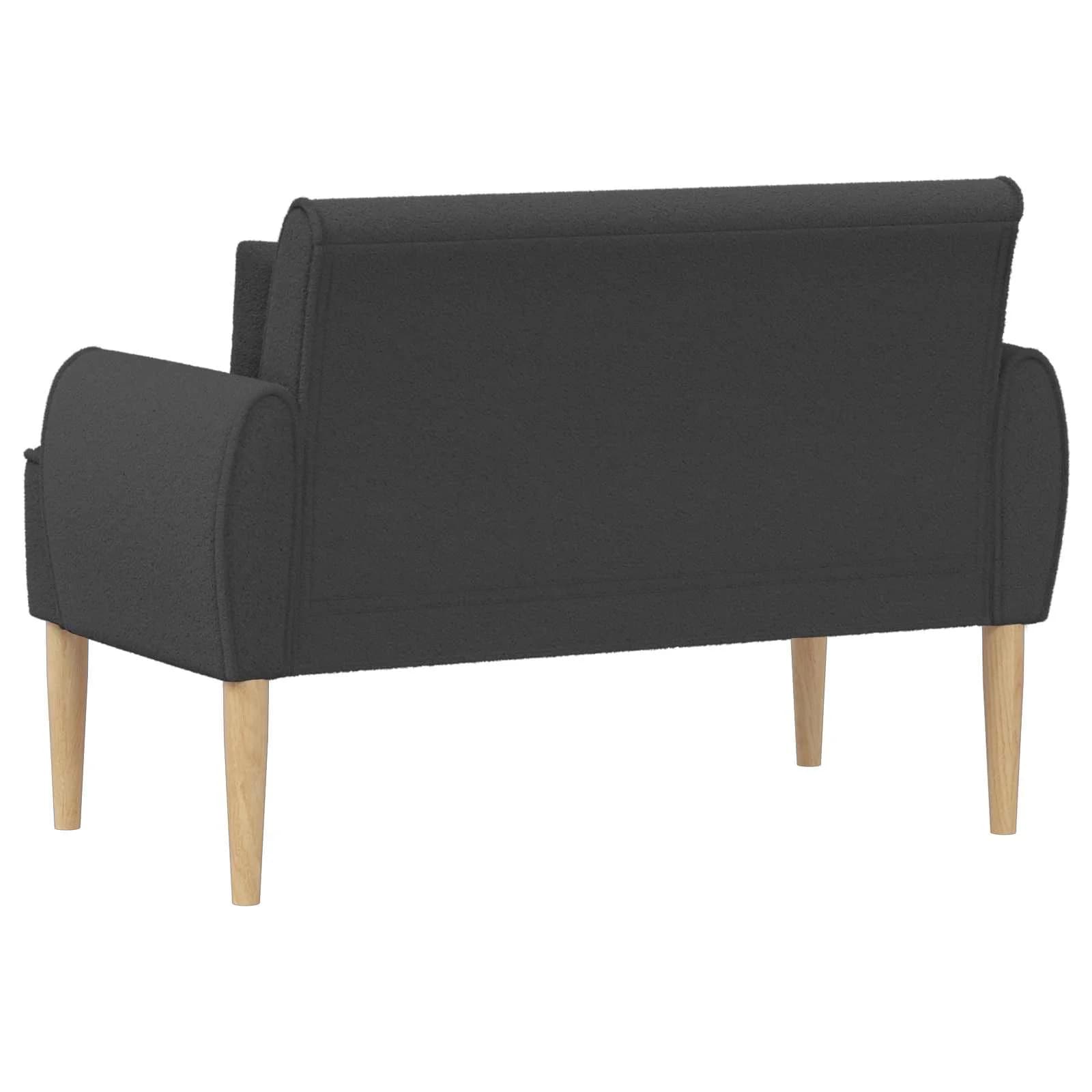 Dvojnica s gumbi Temno siva 117 x 67 x 77 cm Bouclé - slika 5