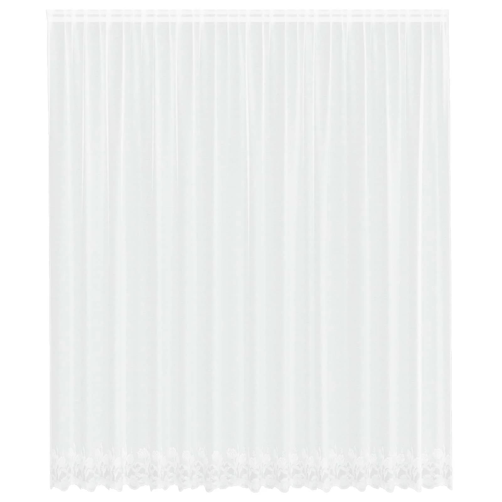 Čipkasta Zavesa z zavesami Bela 260 x 400 cm Poliester - slika 2