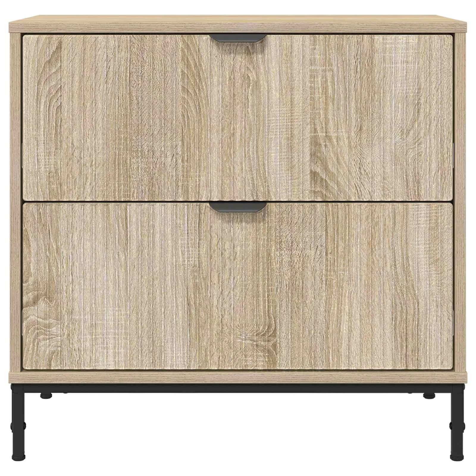 Nočna omarica sonoma hrast 63.5 x 36 x 61 cm Inženirski les - slika 6