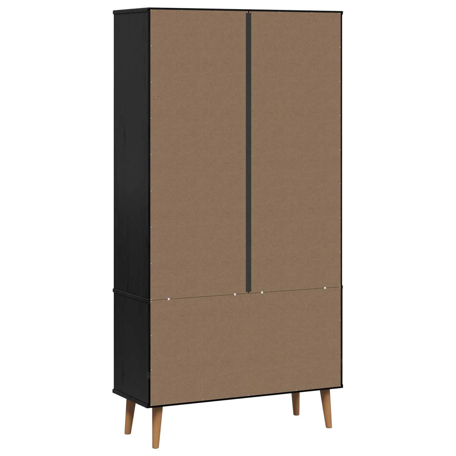 Stekleni prikazni kabinet MOLDE 90 x 35 x 175 cm Trdna borovina - slika 6