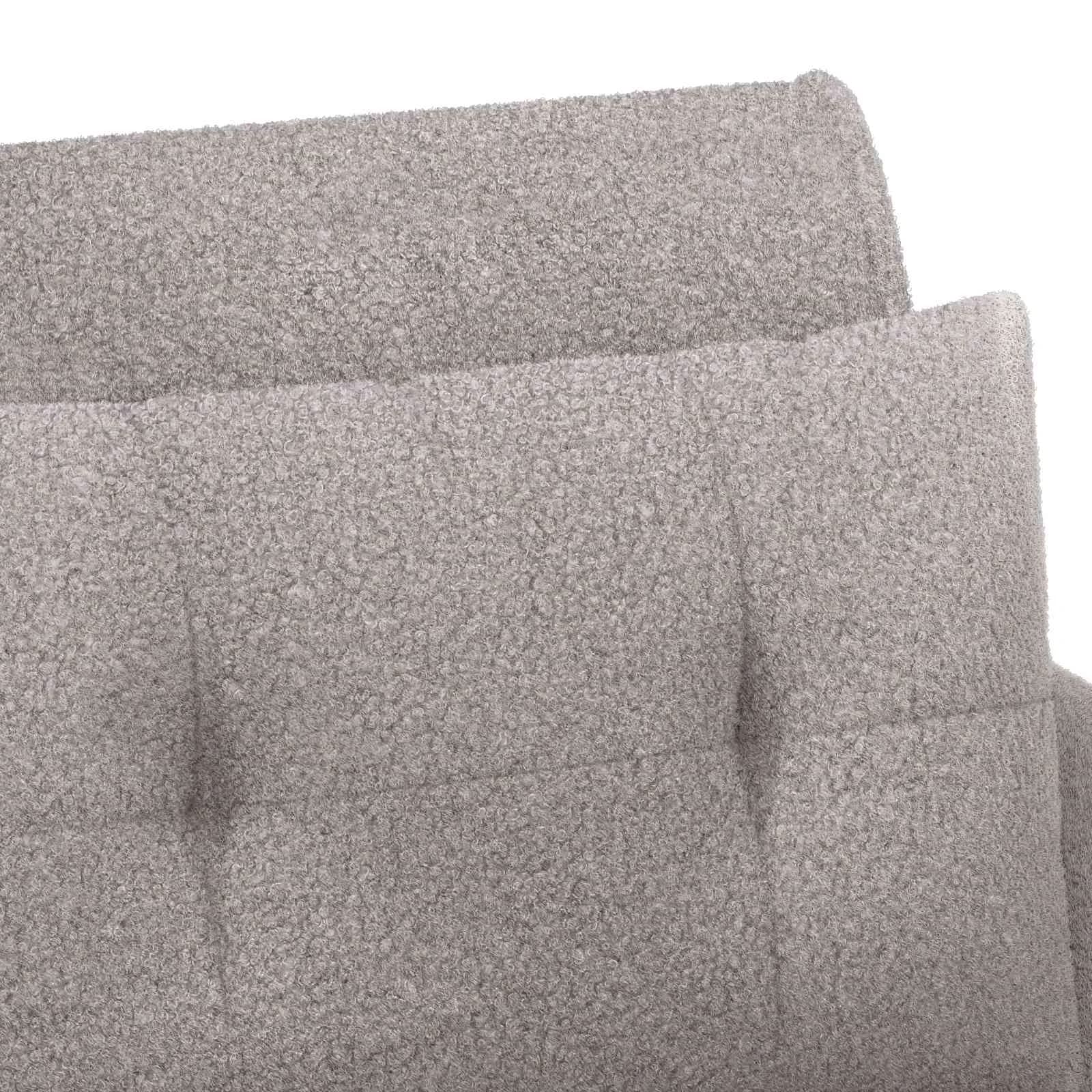 Dvojnica s gumbi Svetlo siva 117 x 67 x 77 cm Bouclé - slika 7