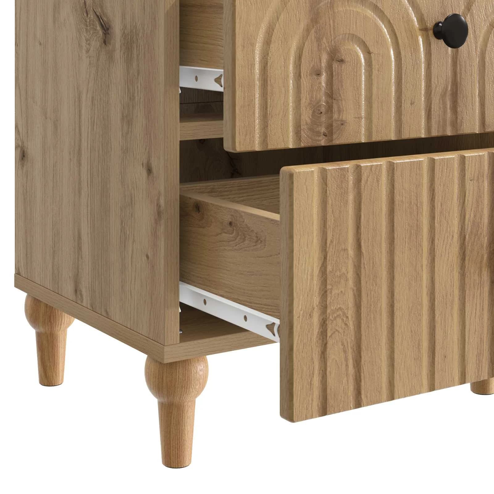 Nočna omarica Artisan hrast 43 x 34,5 x 48 cm Inženirski les - slika 9