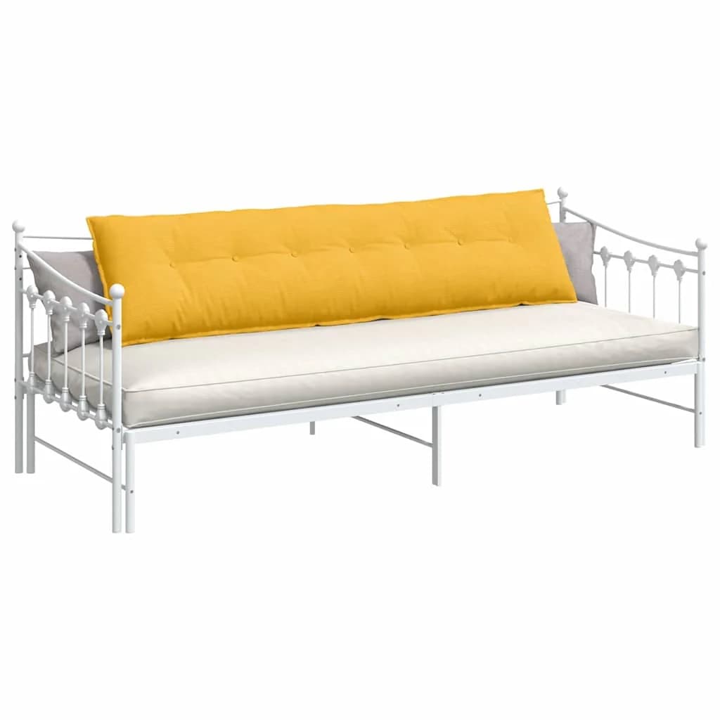 Poglavni vzglavnik Svetlo rumena 200 x 50 cm Žametna tkanina - slika 3