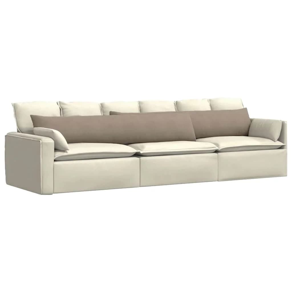 Blazine za kavč 2 pcs Taupe 200 x 40 cm blago - slika 3