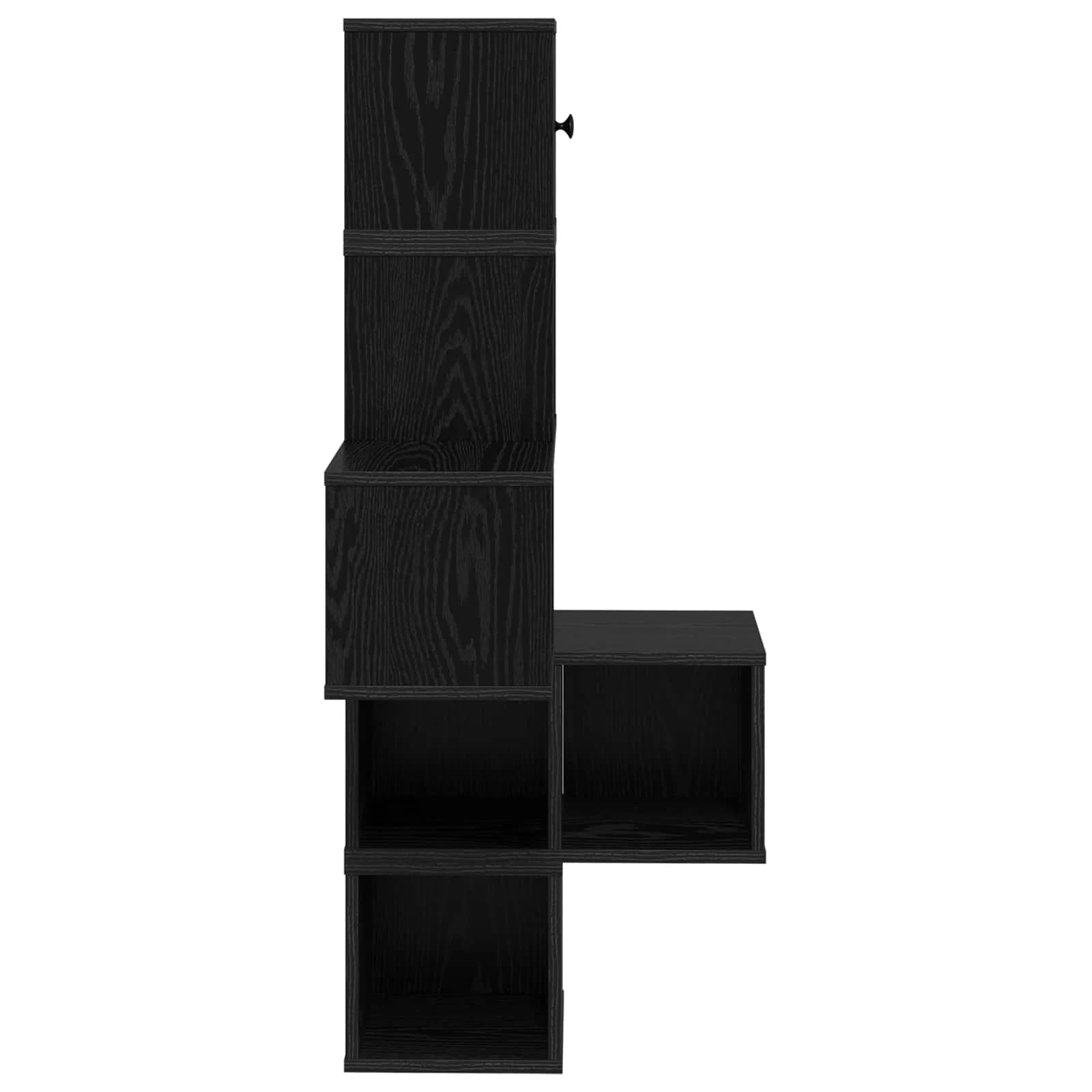 Polica za vogal na steni Črni hrast 48 x 48 x 120 cm - slika 5