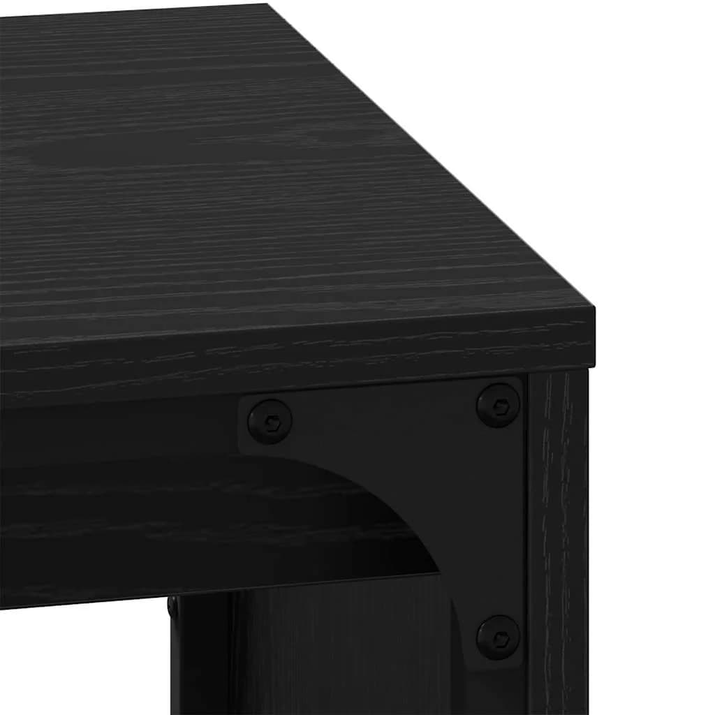 Klubska miza 3 kos Črna Orehovina 60 x 35 x 56 cm - slika 10
